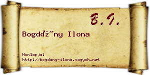 Bogdány Ilona névjegykártya